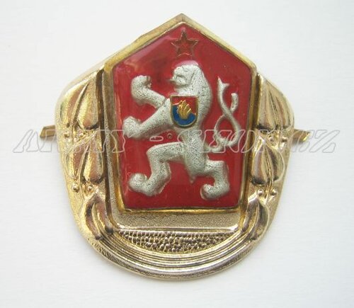 Odznak ČSLA - LEV s okružím HS zlatavý