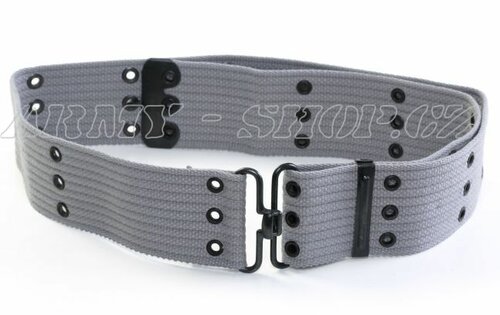 Pásek - široký - bavlna - šedý