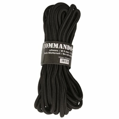 Padáková šňůra  ČERNÁ 9mm/15m