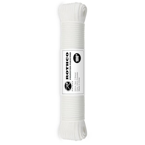 PARACORD 550-Lb 30m-4mm ROTHCO BÍLÁ