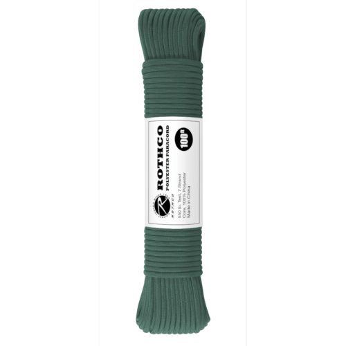 PARACORD 550-Lb 30m-4mm ROTHCO TMAVĚ ZELENÁ 