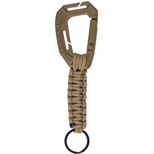 Paracord karabina na klíče MOLLE Pískový