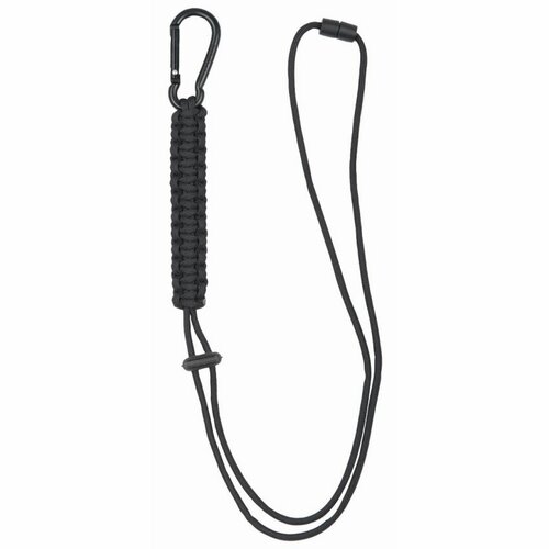 Paracord LANYARD šňůra s karabinou ČERNÁ