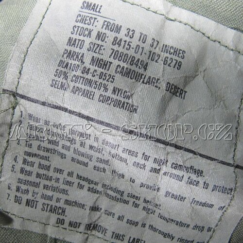 Parka orig. US NIGHT DESERT s vložkou