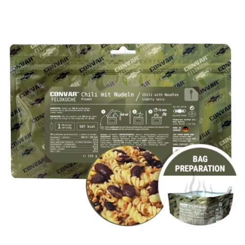 Polní kuchyně CHILI S NUDLEMI pikantní 150g CONVAR