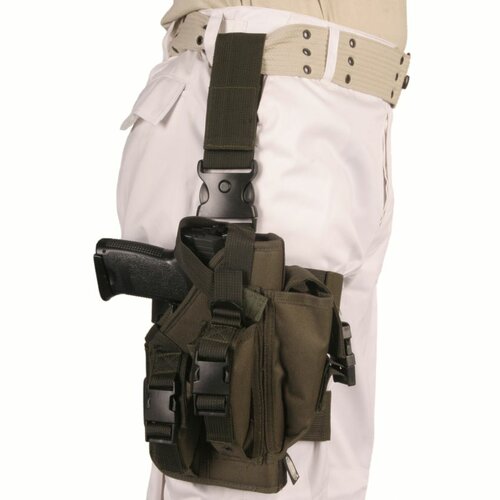 Pouzdro pistolové STEHENNÍ  PROFI  Olivové