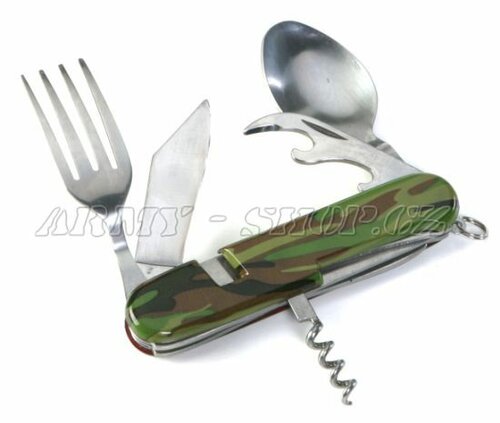 Skládací příborový set TRAMP maskáčový