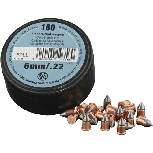 Flobertové náboje RWS cal. 6mm/.22 špička 150ks