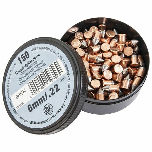 Flobertové náboje RWS cal. 6mm/.22 špička 150ks