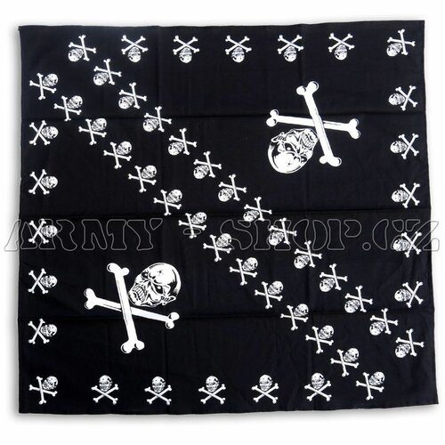 Šátek s potiskem LEBKY