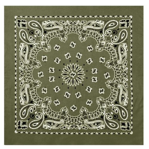 Šátek Trainmen Paisley 68x68cm ZELENÝ