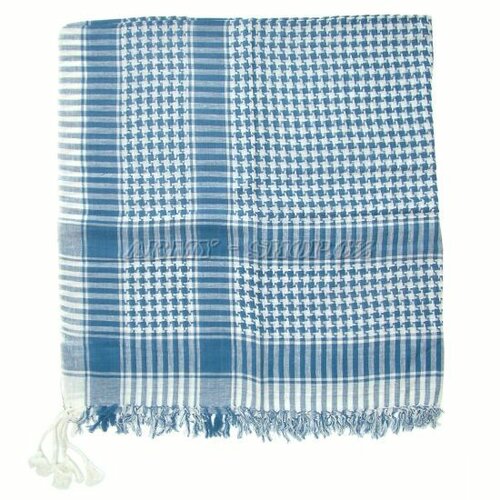 Palestinský šátek - bílomodrý  TENKÝ