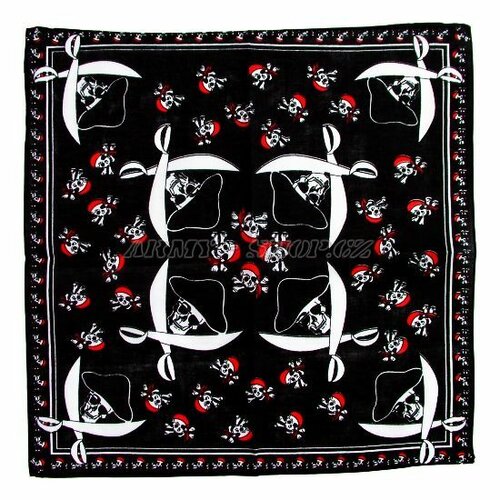 Šátek s potiskem  SKULL  č.4