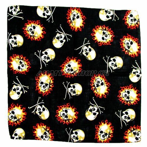 Šátek s potiskem  SKULL  č.6