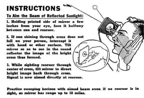Signalizační zrcátko SURVIVAL SIGNAL MIRROR