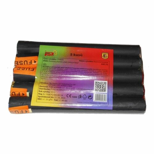 Pochodeň BAREVNÁ FONTÁNA 5ks MIX