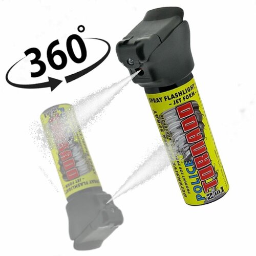 Obranný plyn TORNADO policie se svítilnou 360°