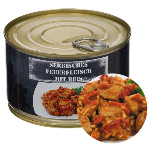 Srbské ohnivé maso s rýží - konzerva 400g