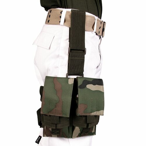 Taktická stehenní dvoj-sumka woodland