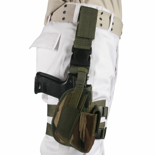 Pouzdro pistolové STEHENNÍ  KLASIC   Woodland