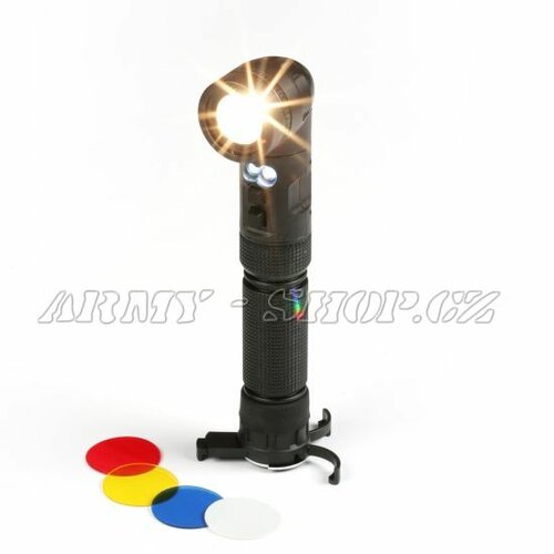 Svítilna fajfka TACTICAL - xenon/led - černá