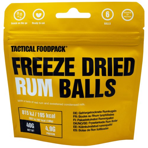 Tactical Foodpack – lyofilizované rumové kuličky 6 ks / 40 g