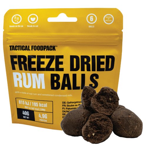 Tactical Foodpack – lyofilizované rumové kuličky 6 ks / 40 g
