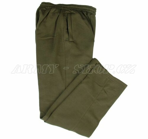 Tepláky oteplené SPORT olivové