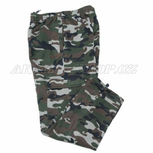 Tepláky maskáčové oteplené - Woodland