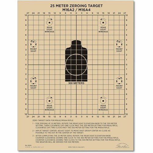 Terč voděodolný M16A2/M16A4 nastřelovací 25 metrů