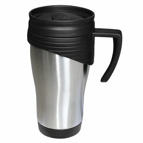 Termohrnek s plastovým držadlem a pokličkou - 400 ml