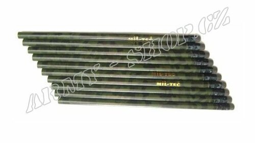 Tužka maskáčová s gumou - sada 10ks