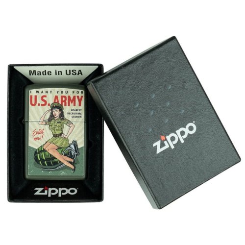 Zapalovač ZIPPO U.S. Army Enlist Pin Up