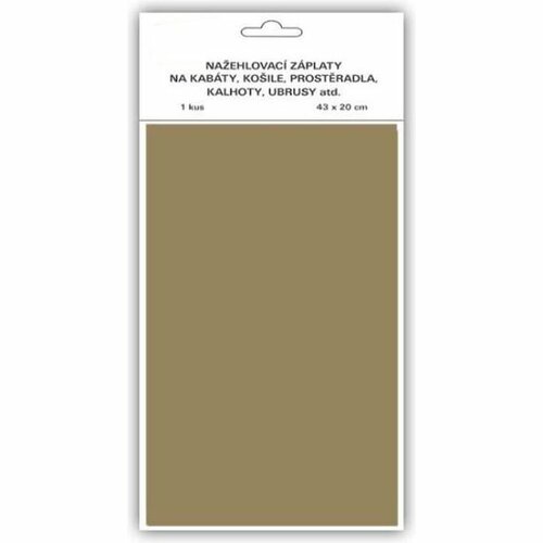 Záplata jednobarevná Olivová - 43x20cm