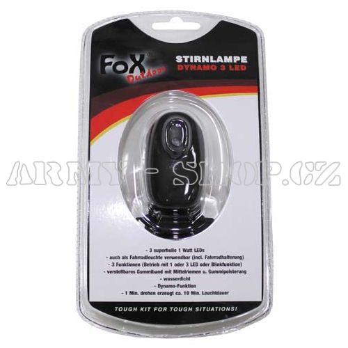 Čelová UNI svítilna 3led DYNAMO