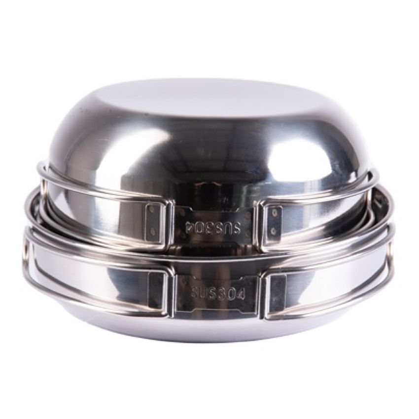 Set kempového nádobí nerez Mil-Tec 4-dílný