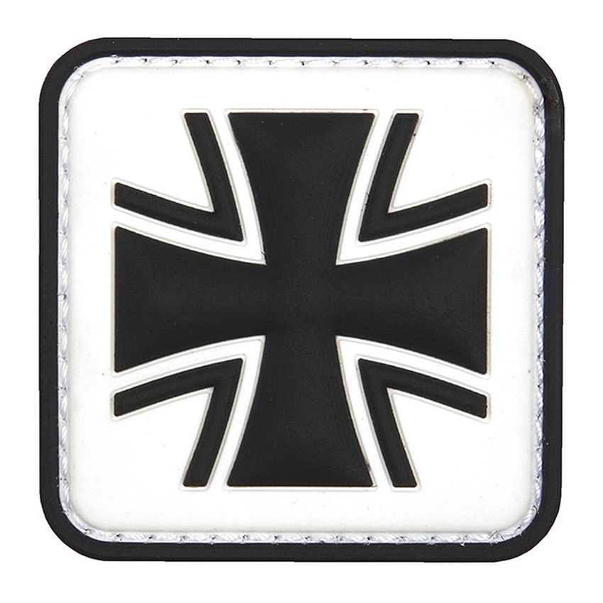 Nášivka GERMAN CROSS white velcro 3D PVC