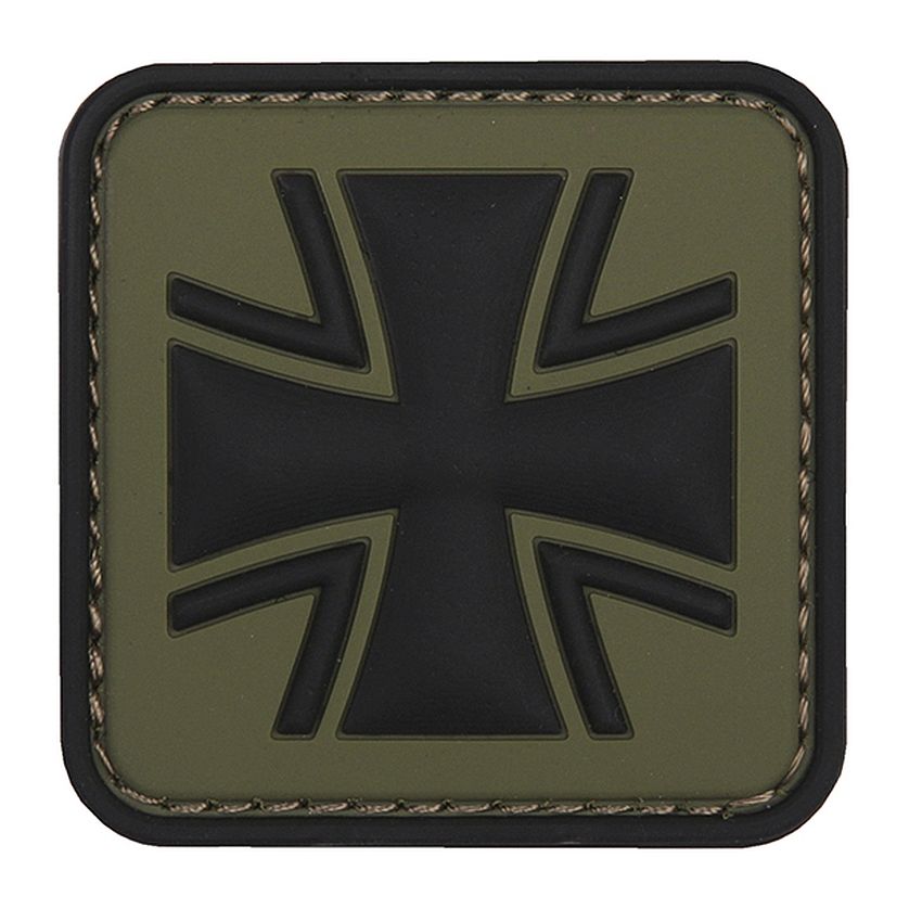 Nášivka GERMAN CROSS green velcro 3D PVC
