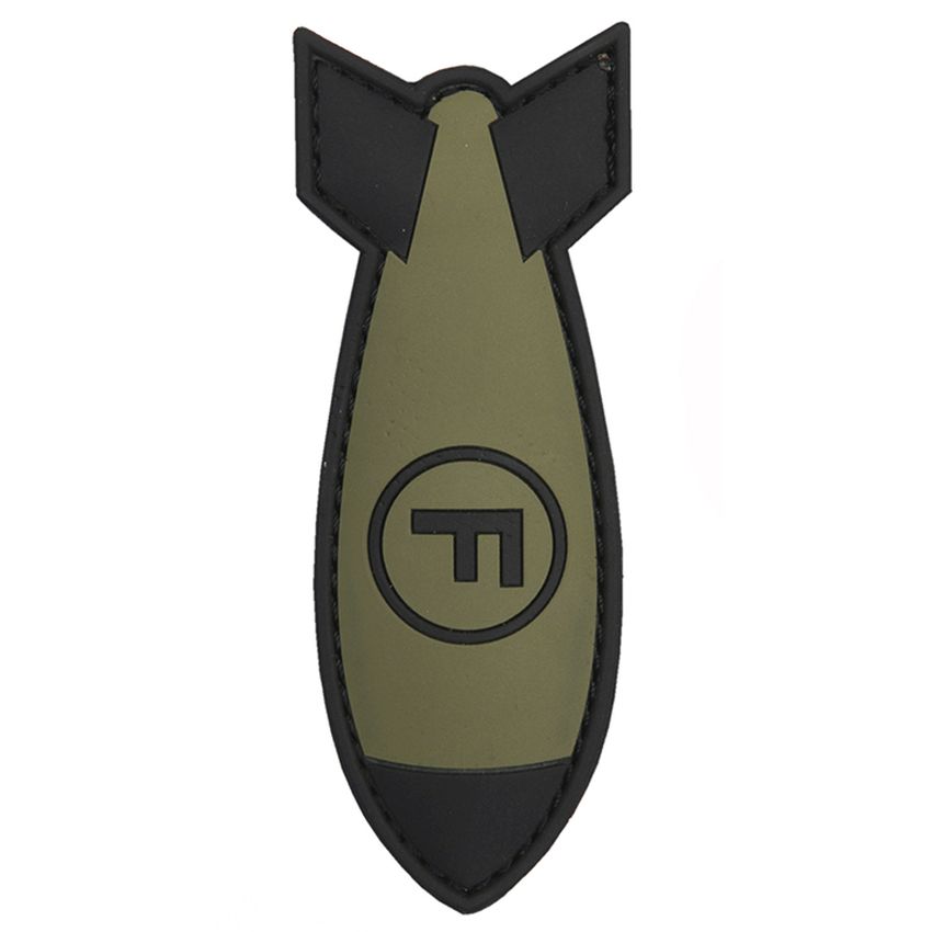 Nášivka F.BOMB green velcro 3D PVC