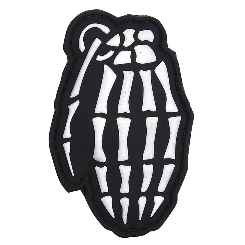 Nášivka BONES GRENADE velcro 3D PVC
