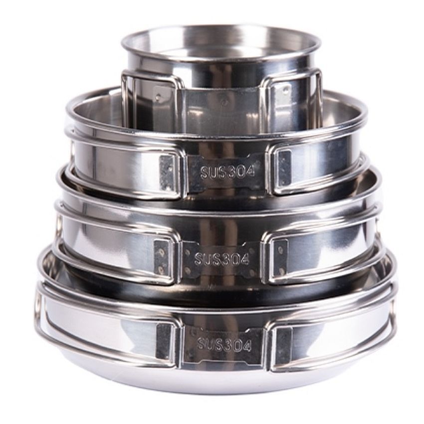 Set kempového nádobí nerez Mil-Tec 5-dílný