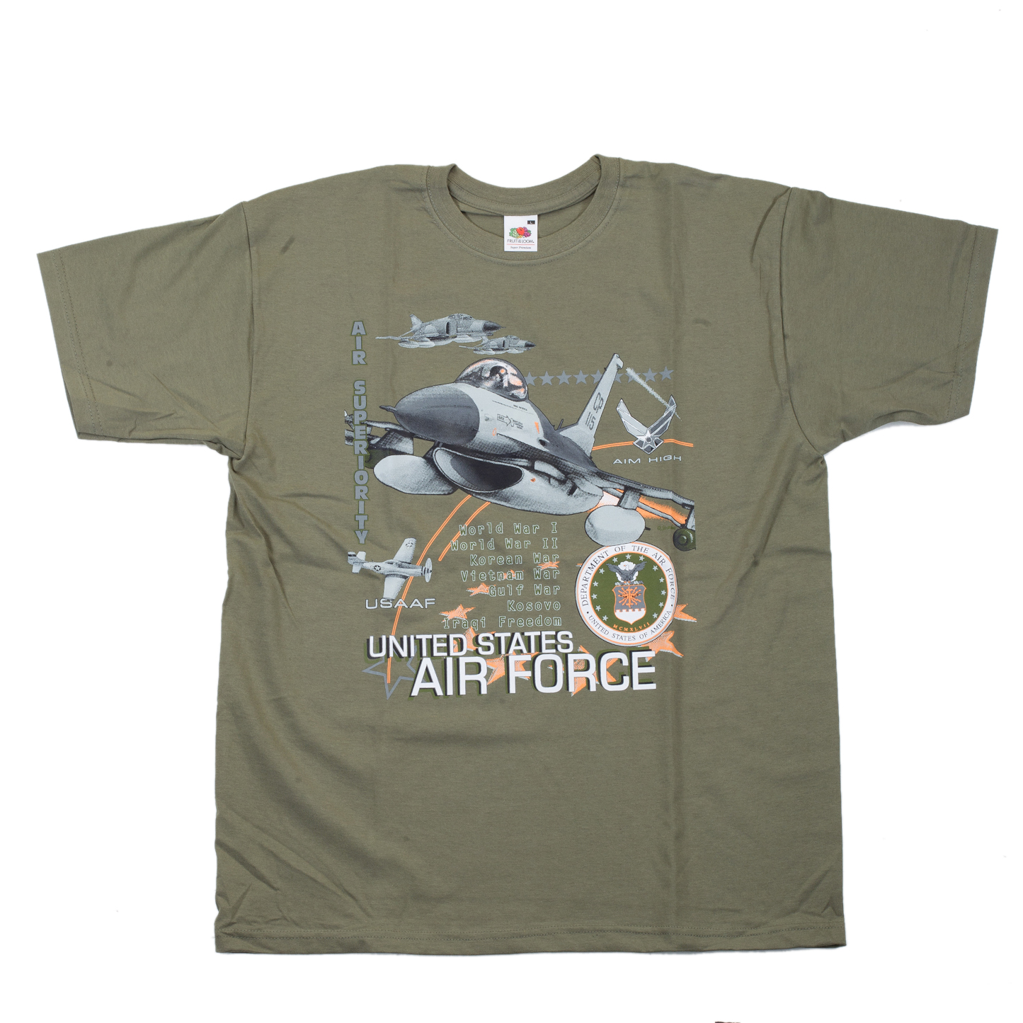 Triko olivové DESIGN AIRFORCE 3