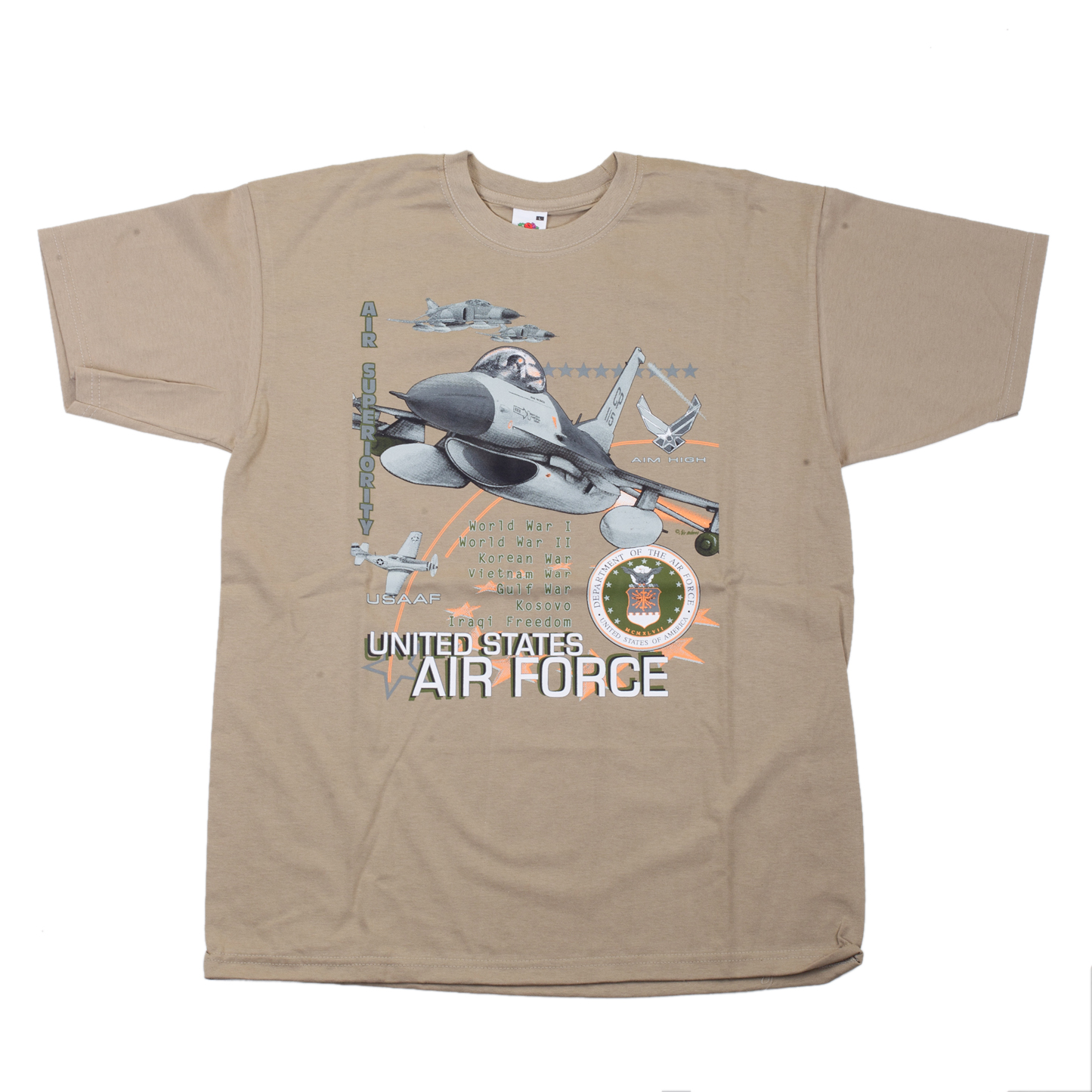 Triko béžové DESIGN AIRFORCE 3