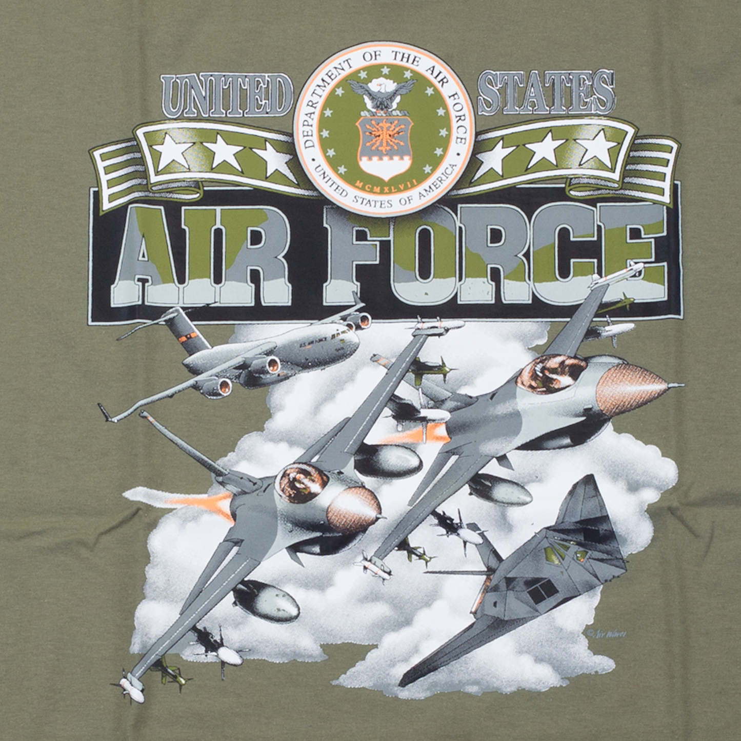 Triko olivové DESIGN AIRFORCE 5