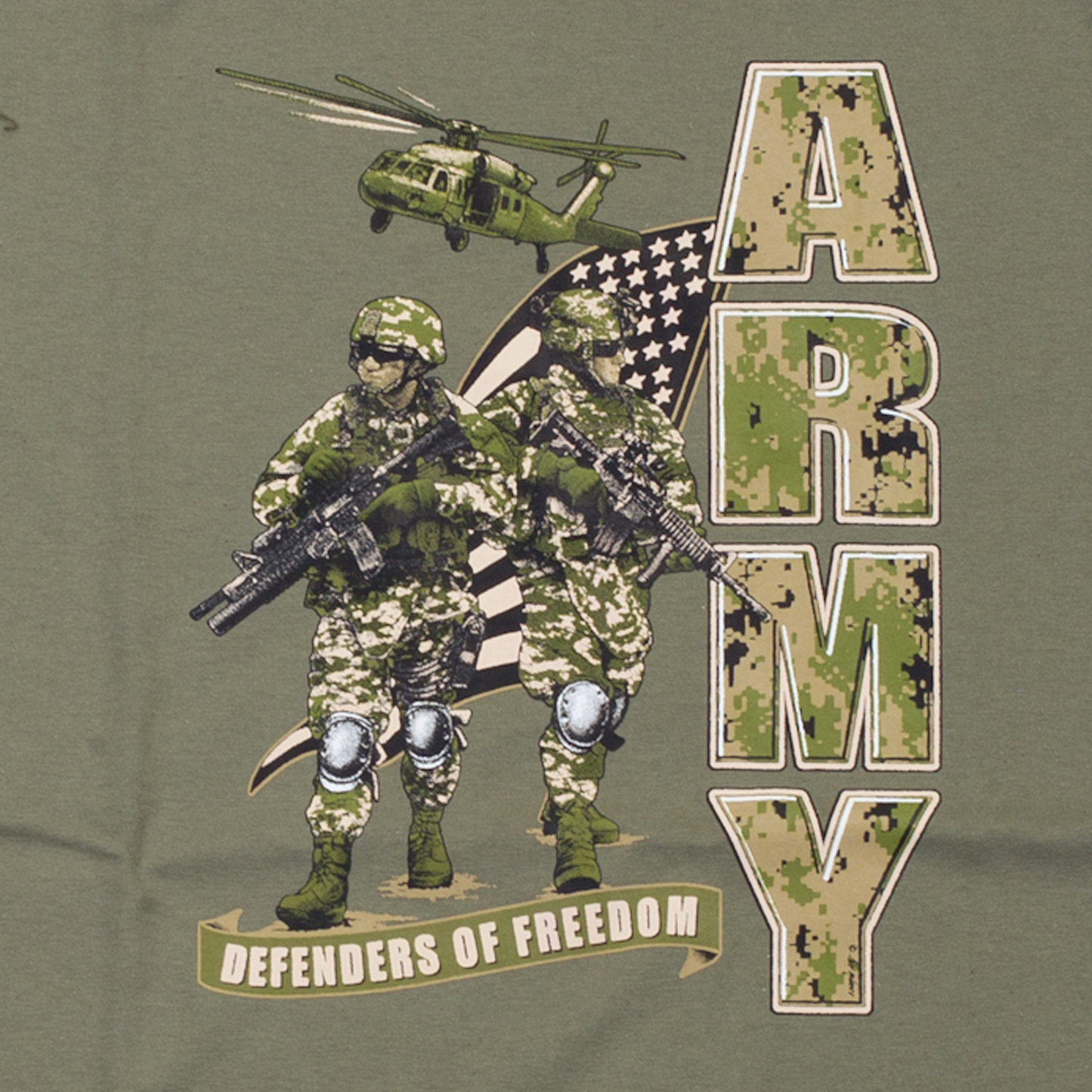 Triko olivové DESIGN ARMY 3