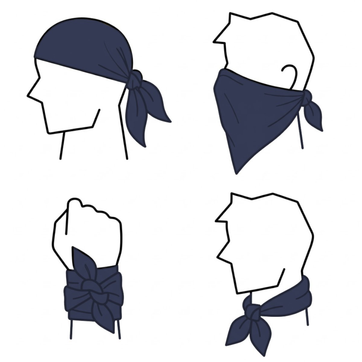 Bavlněný šátek Rothco Bandana 55 x 55 cm - NÁMOŘNÍ MODRÁ