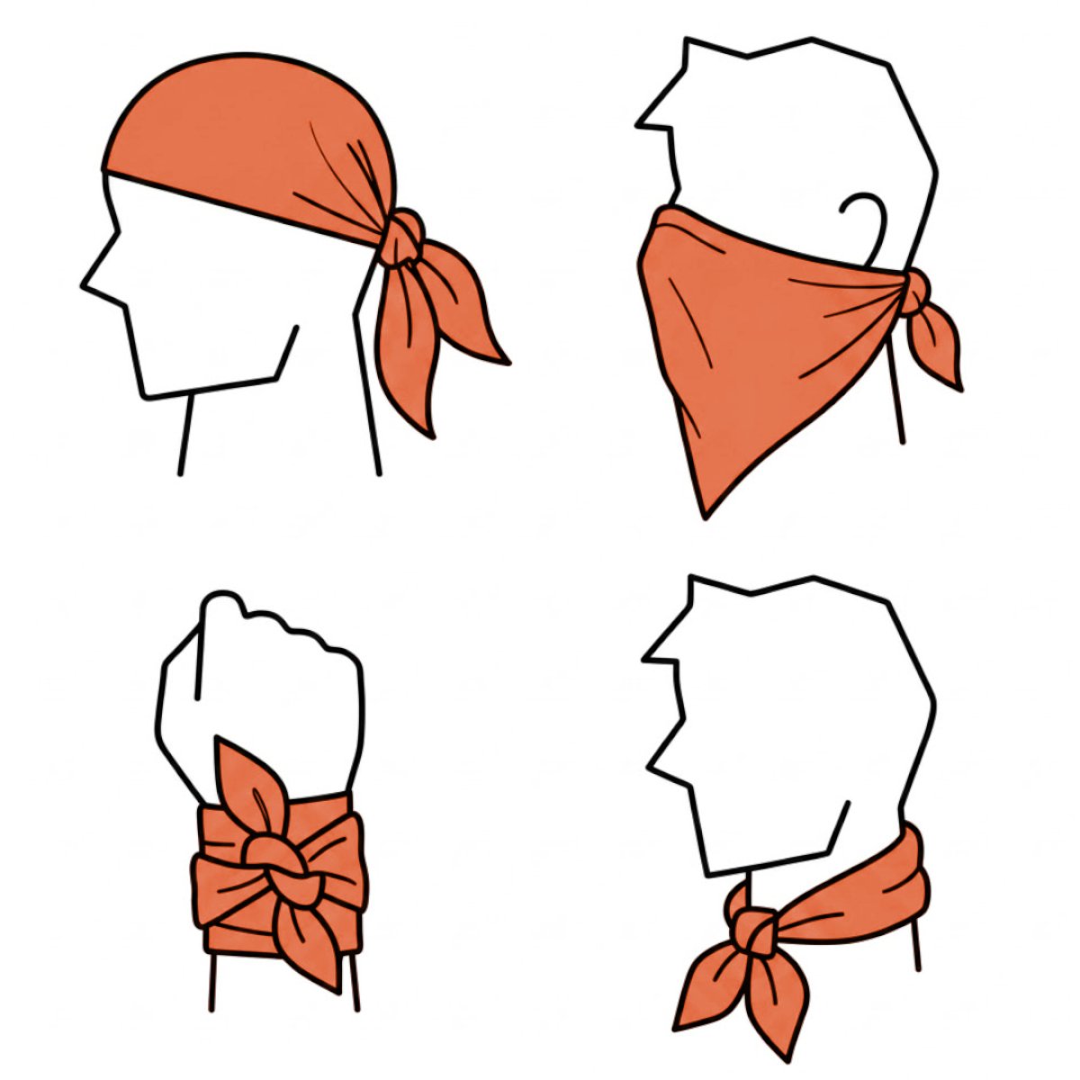 Bavlněný šátek Rothco Bandana 55 x 55 cm - ORANŽOVÝ