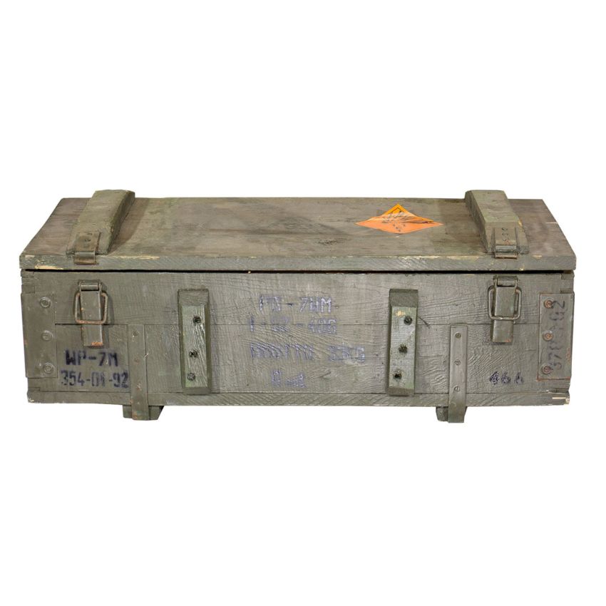 Vojenská muniční bedna dřevěná
