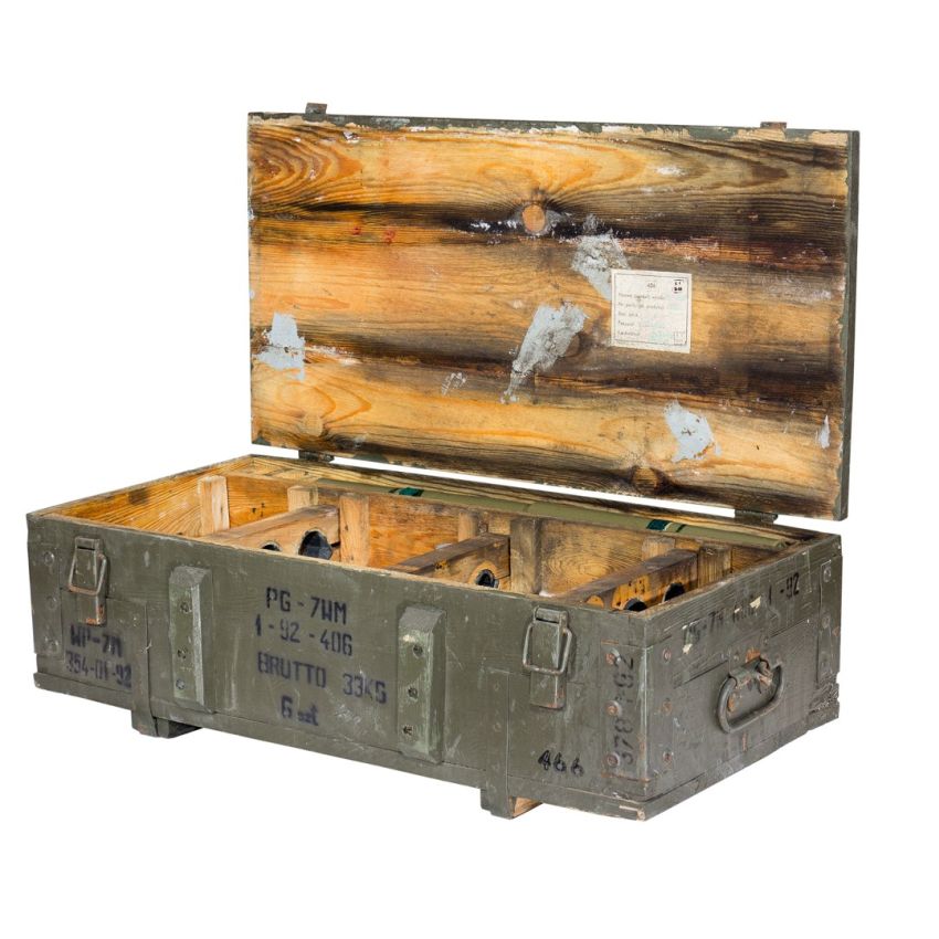 Vojenská muniční bedna dřevěná