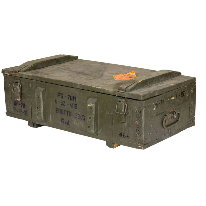 Vojenská muniční bedna dřevěná